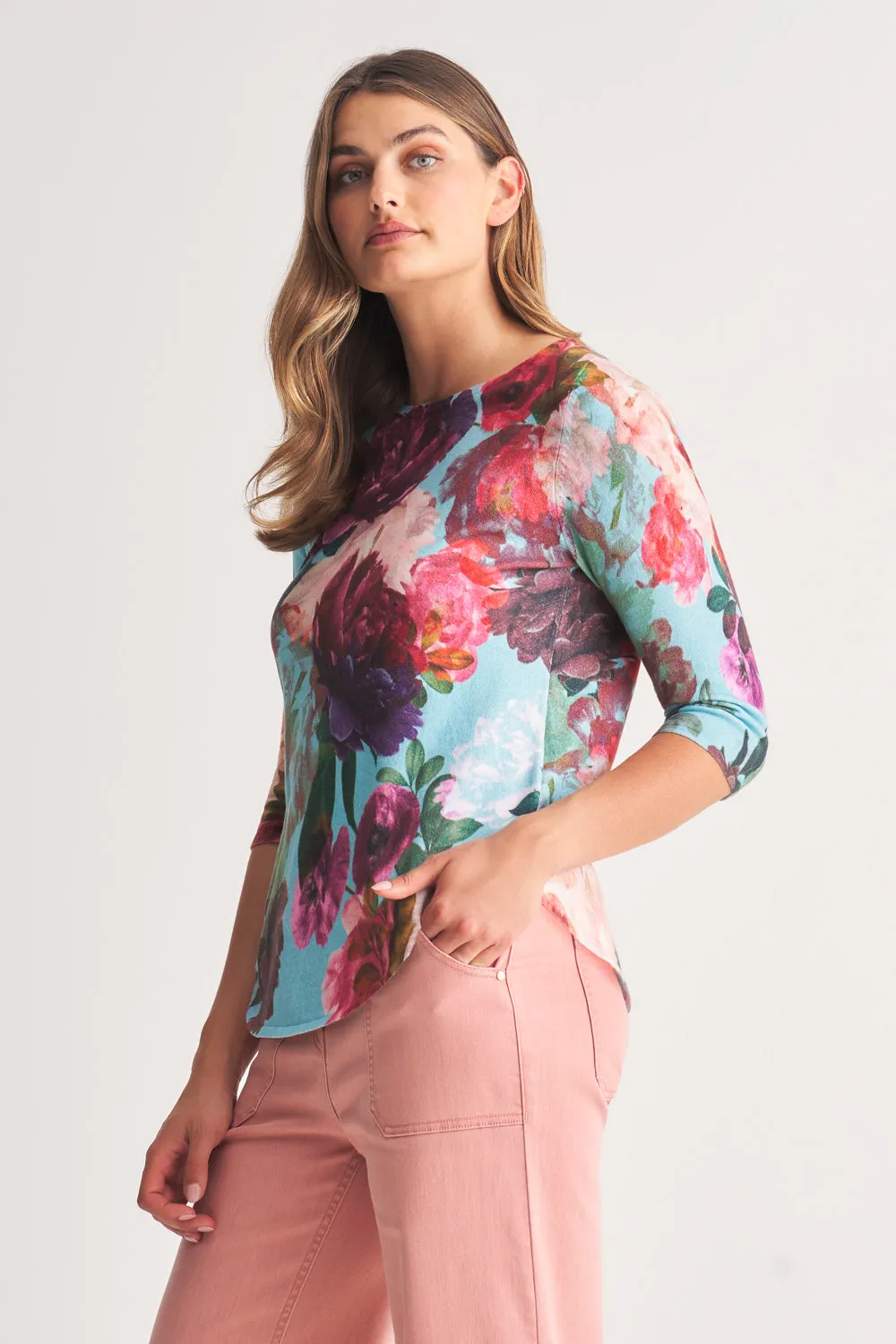 Printed Cotton Jumper - Botanical Print