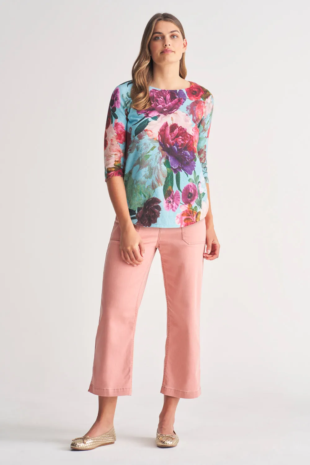 Printed Cotton Jumper - Botanical Print
