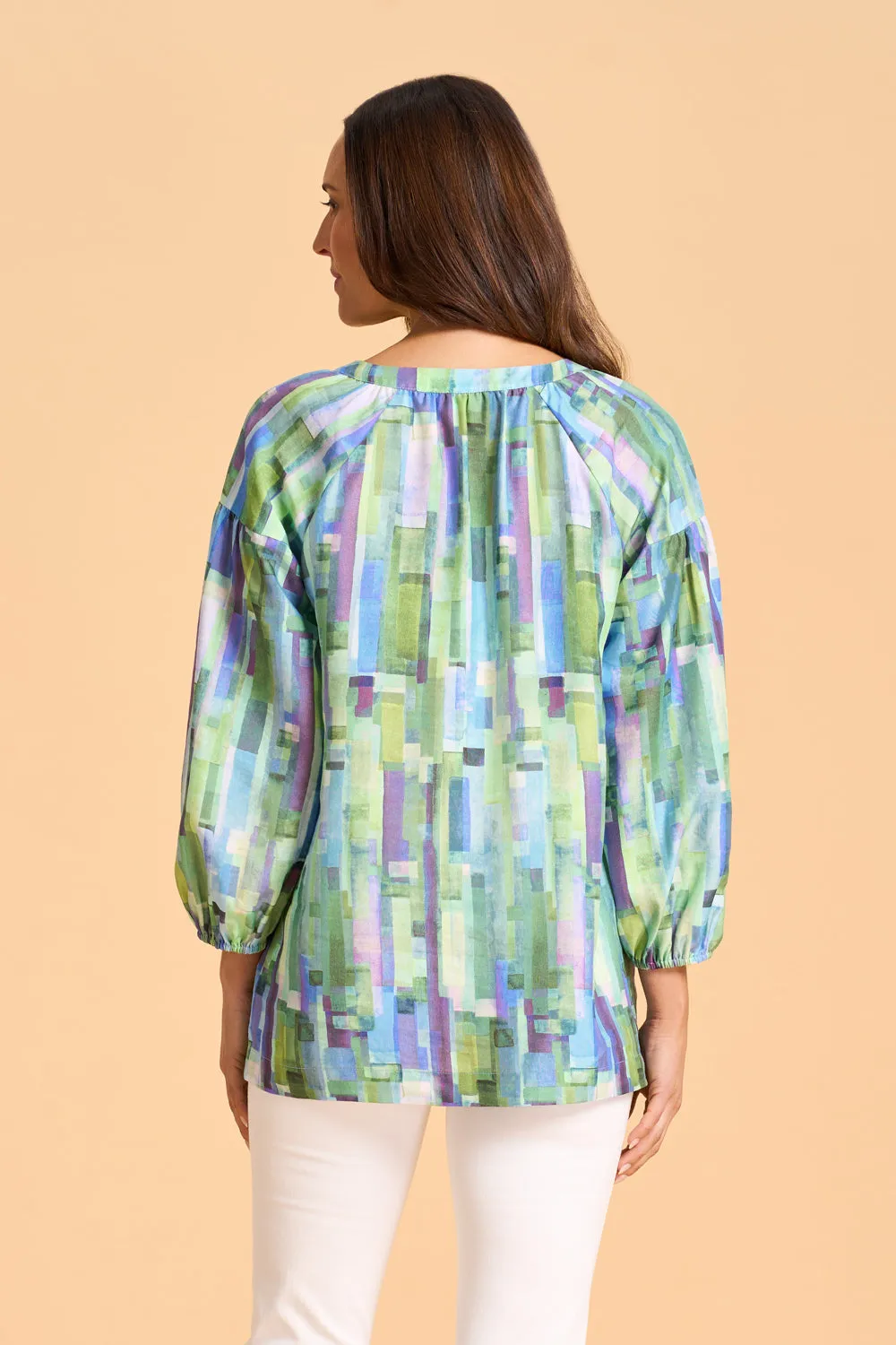 Puff Sleeve Top - August Stripe