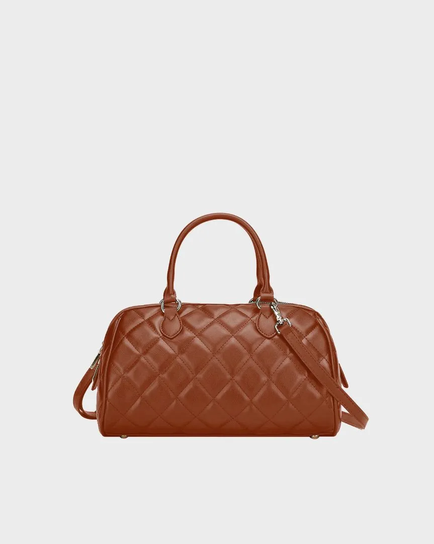 Quilted Couture Italy Purse in Caramel