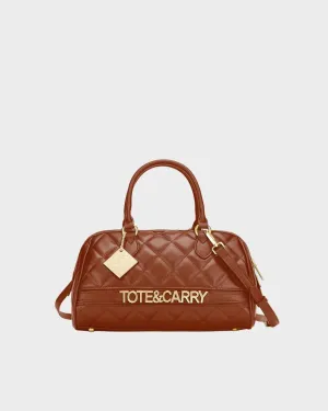 Quilted Couture Italy Purse in Caramel