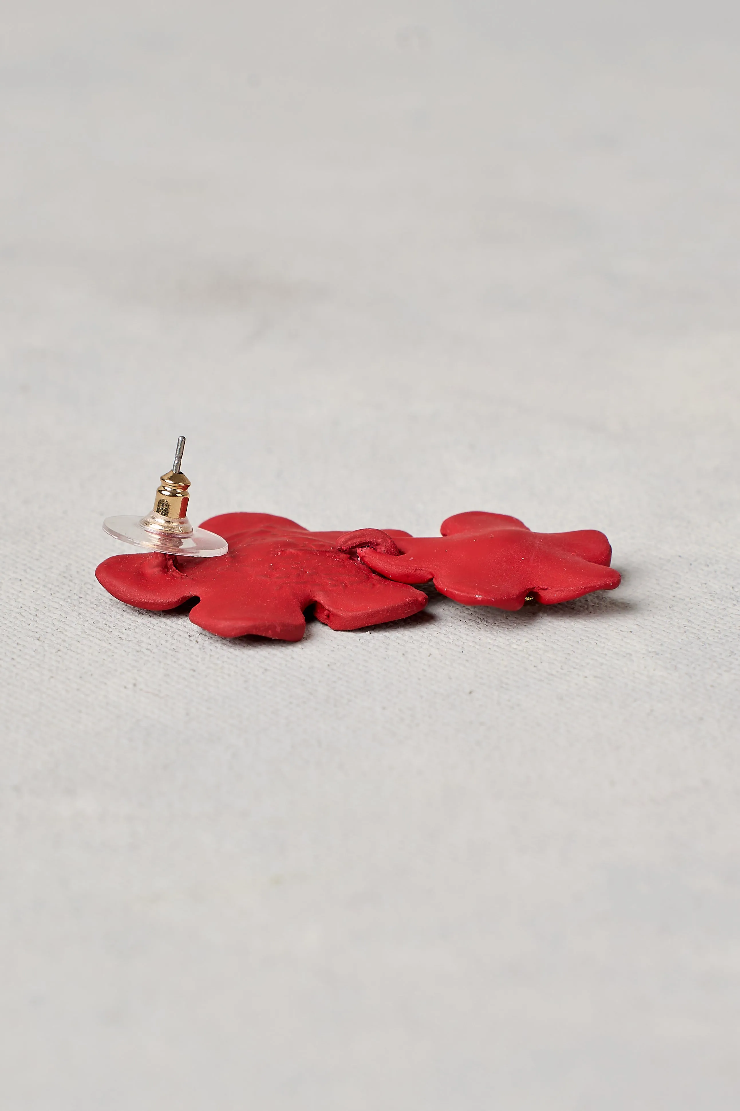 Red Floral Earrings