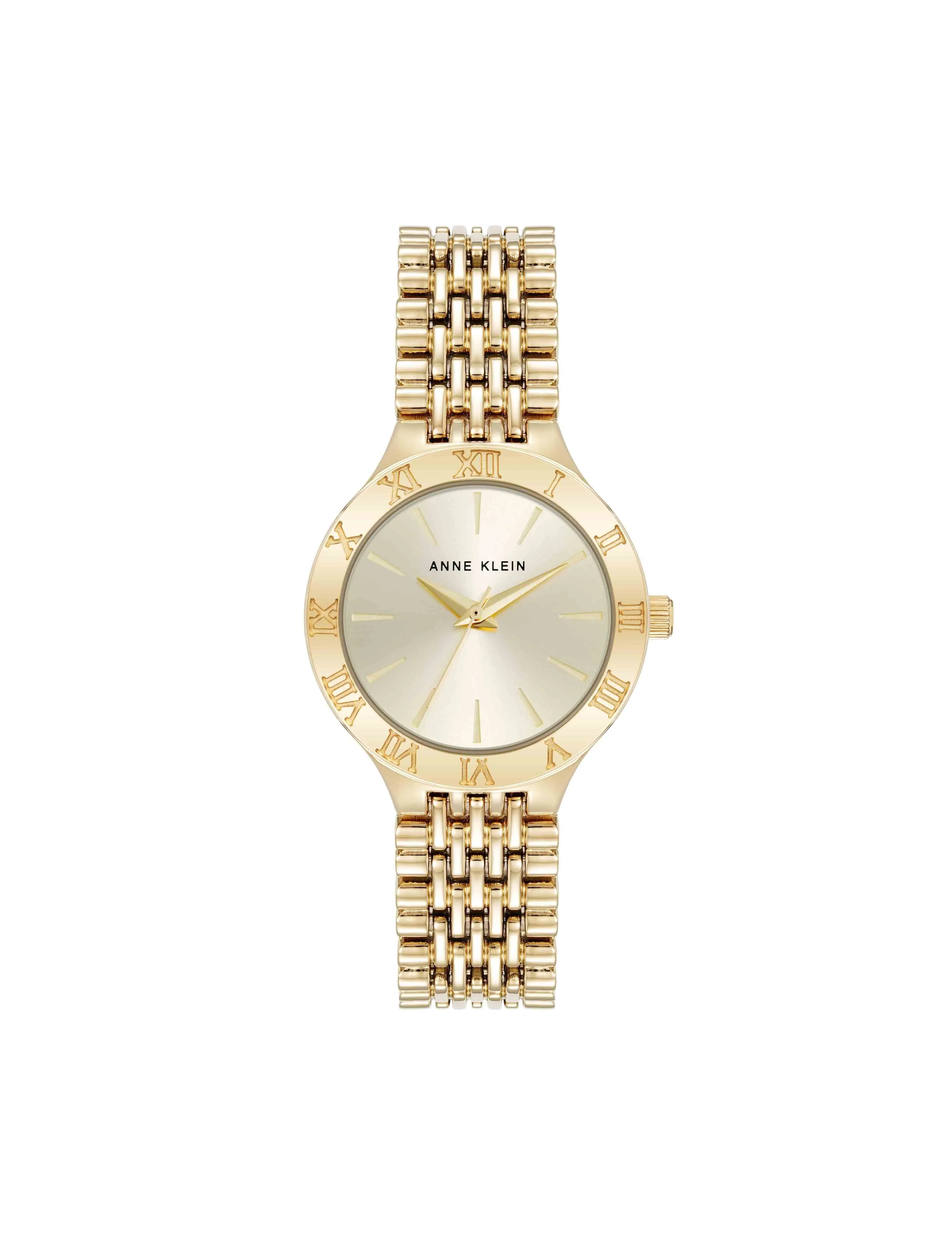Round Roman Numeral Bezel watch and Octagonal Shaped Metal Bracelet Watch Bundle