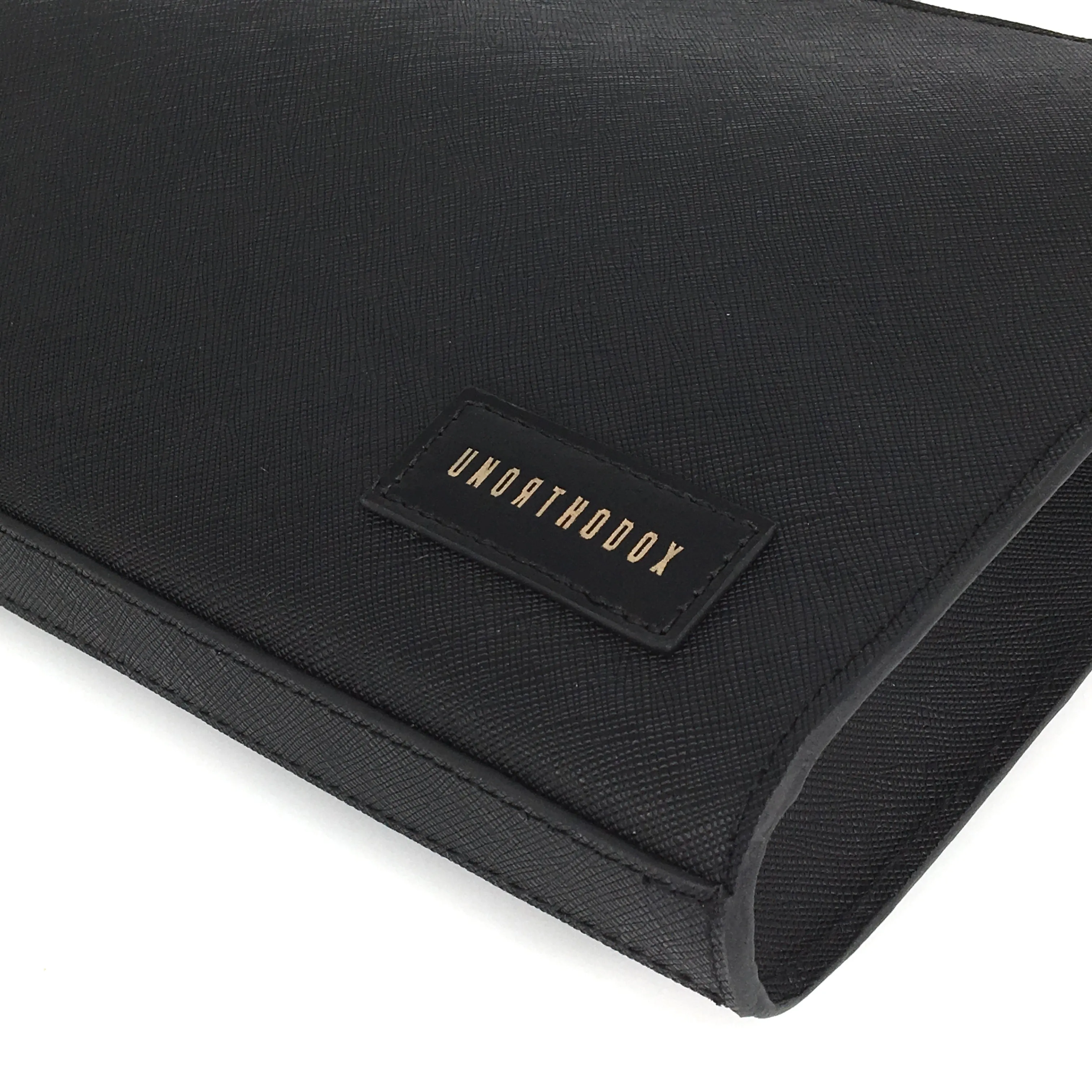 Saffiano Leather Zip Clutch