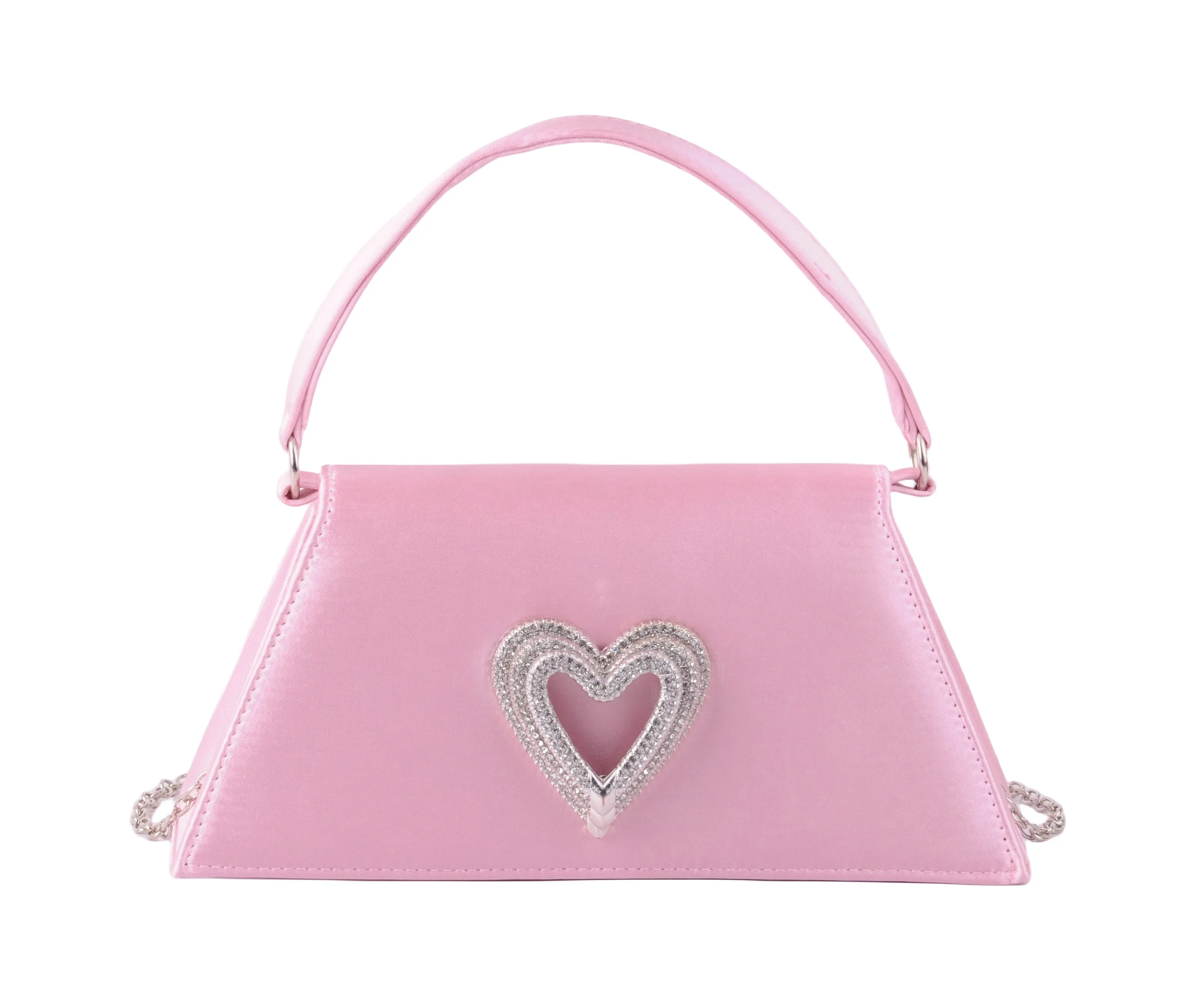 Satin Heart Satchel