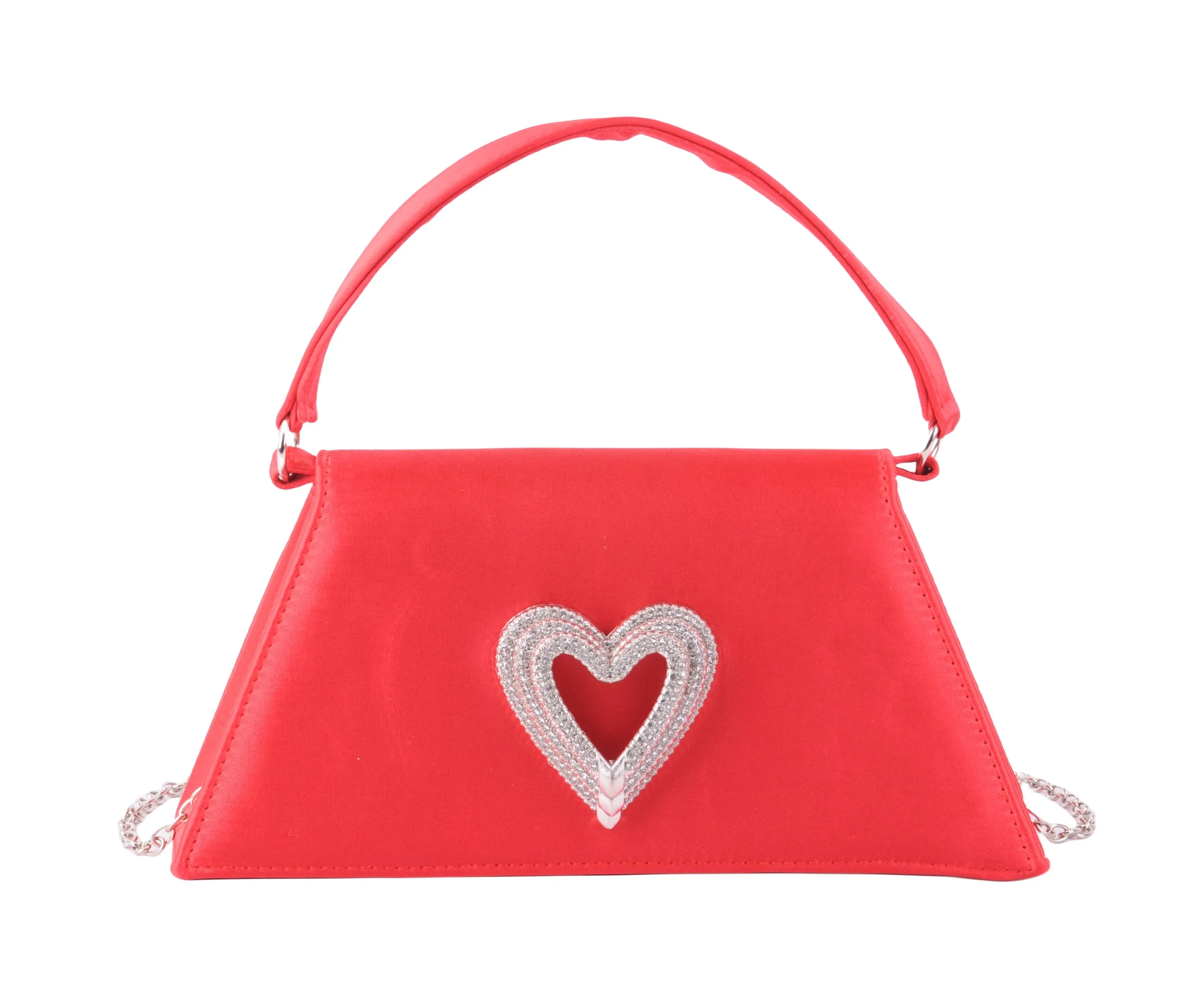 Satin Heart Satchel
