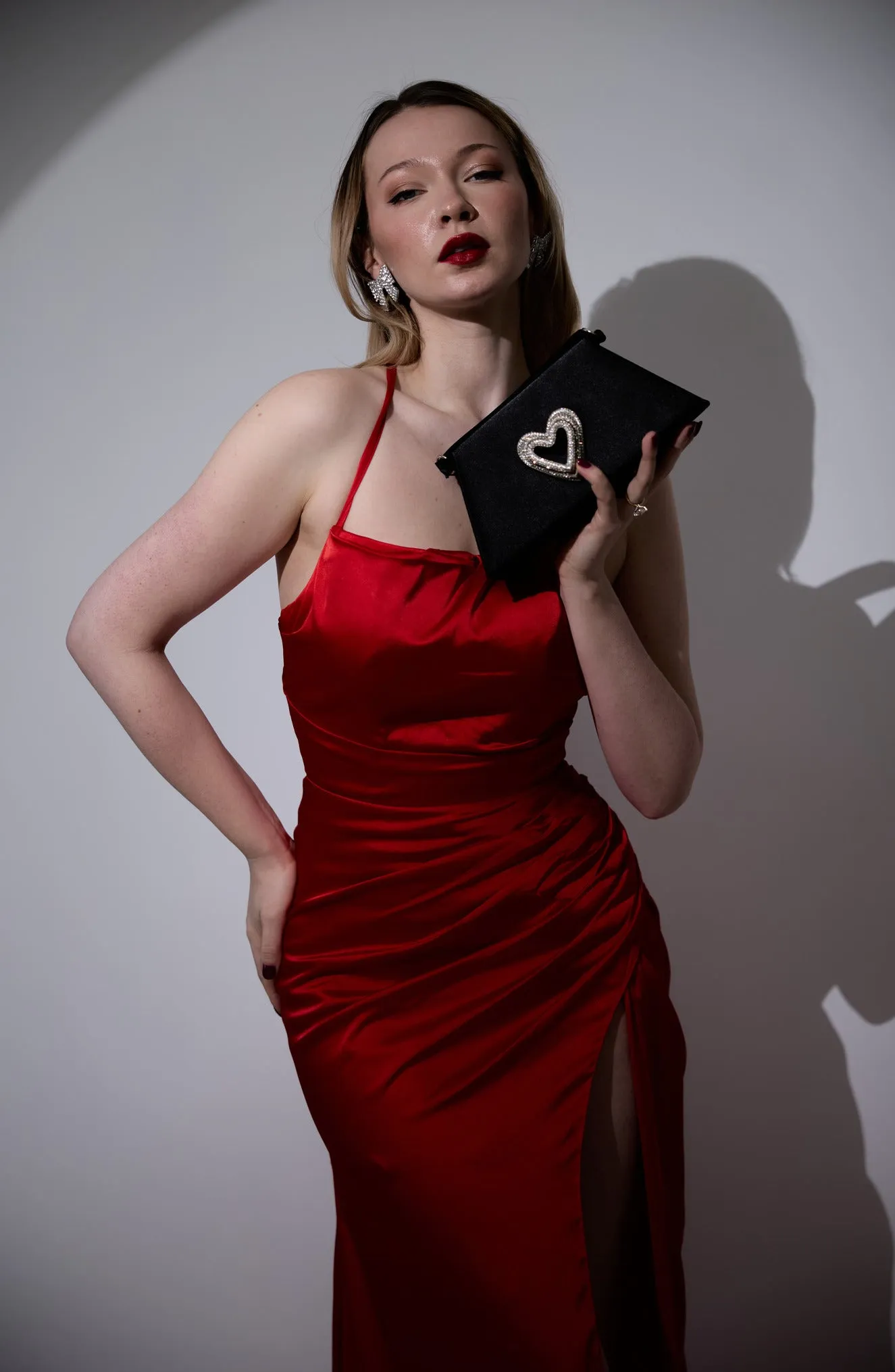 Satin Heart Satchel