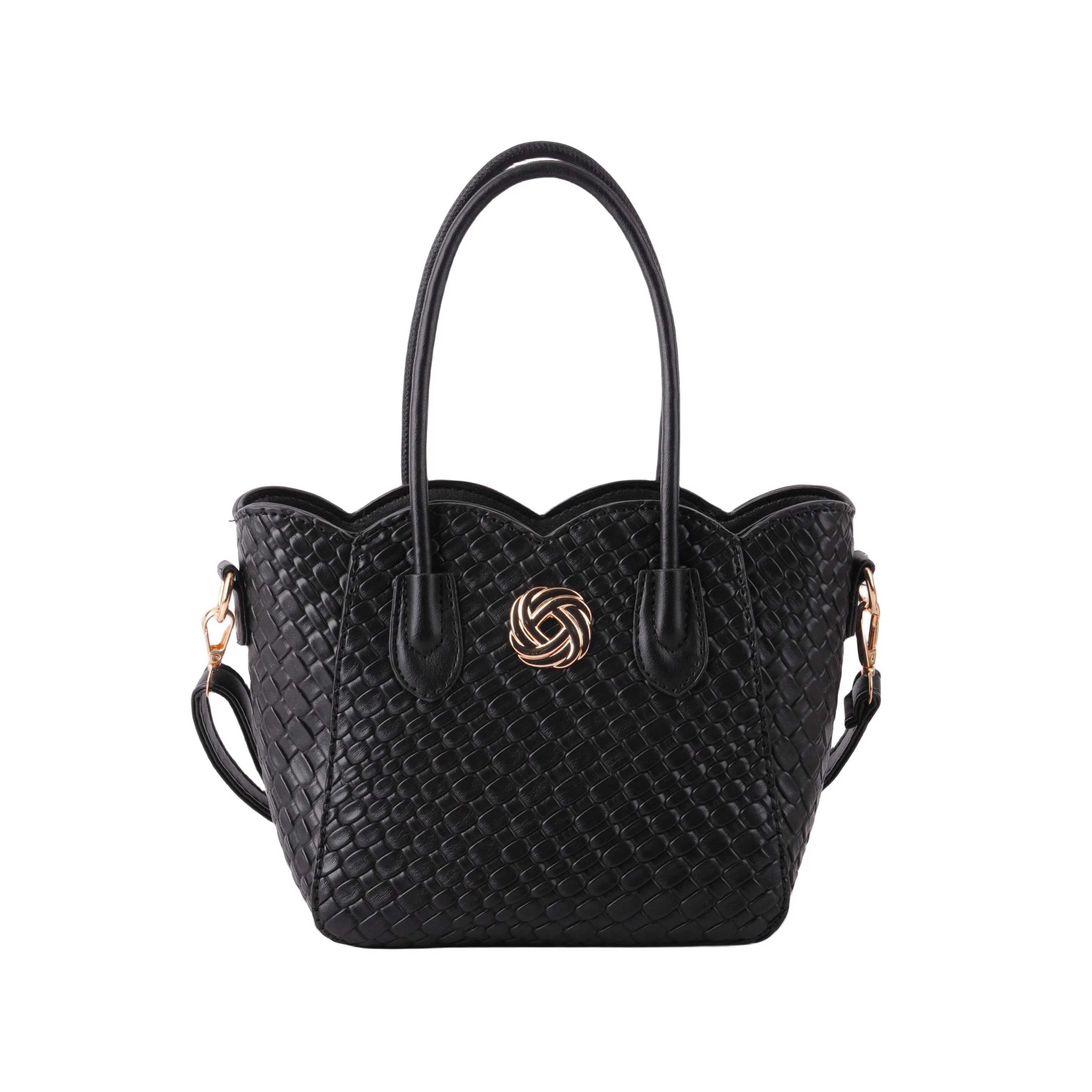 Scallop Brooch Tote Purse