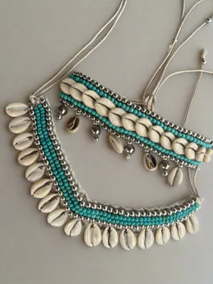 Seafoam Dream Shell Set (Handmade Necklace   Bracelet)
