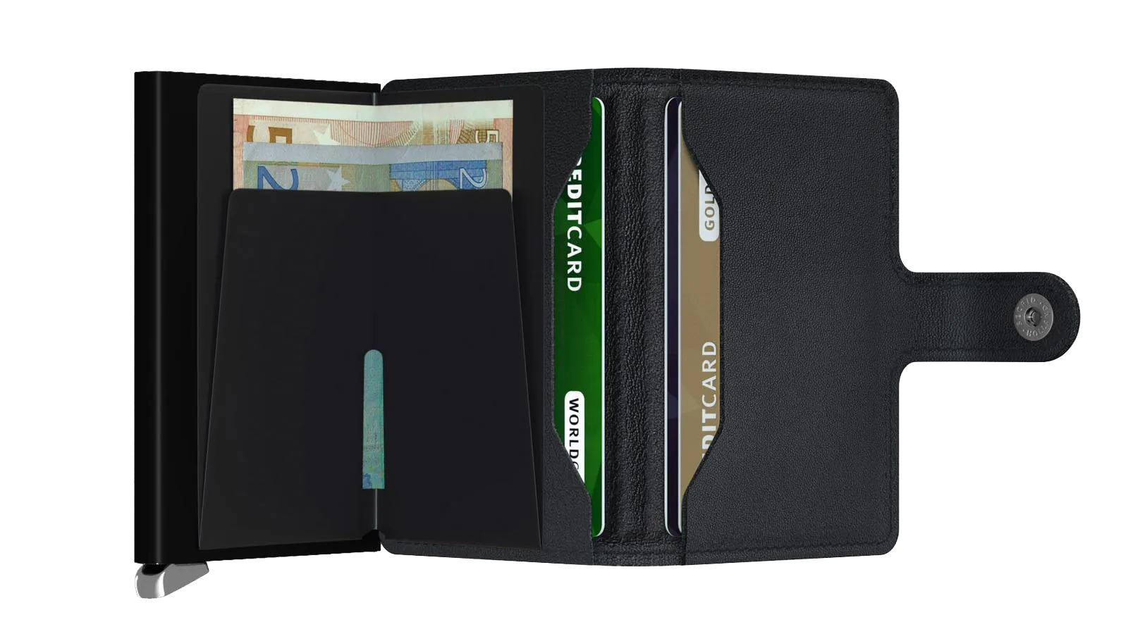 SECRID - Premium Miniwallet Emboss Lines Black
