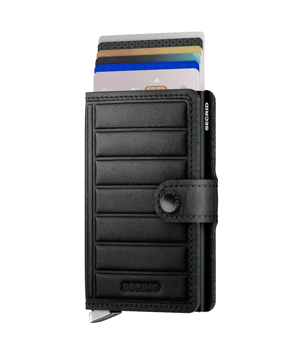 SECRID - Premium Miniwallet Emboss Lines Black