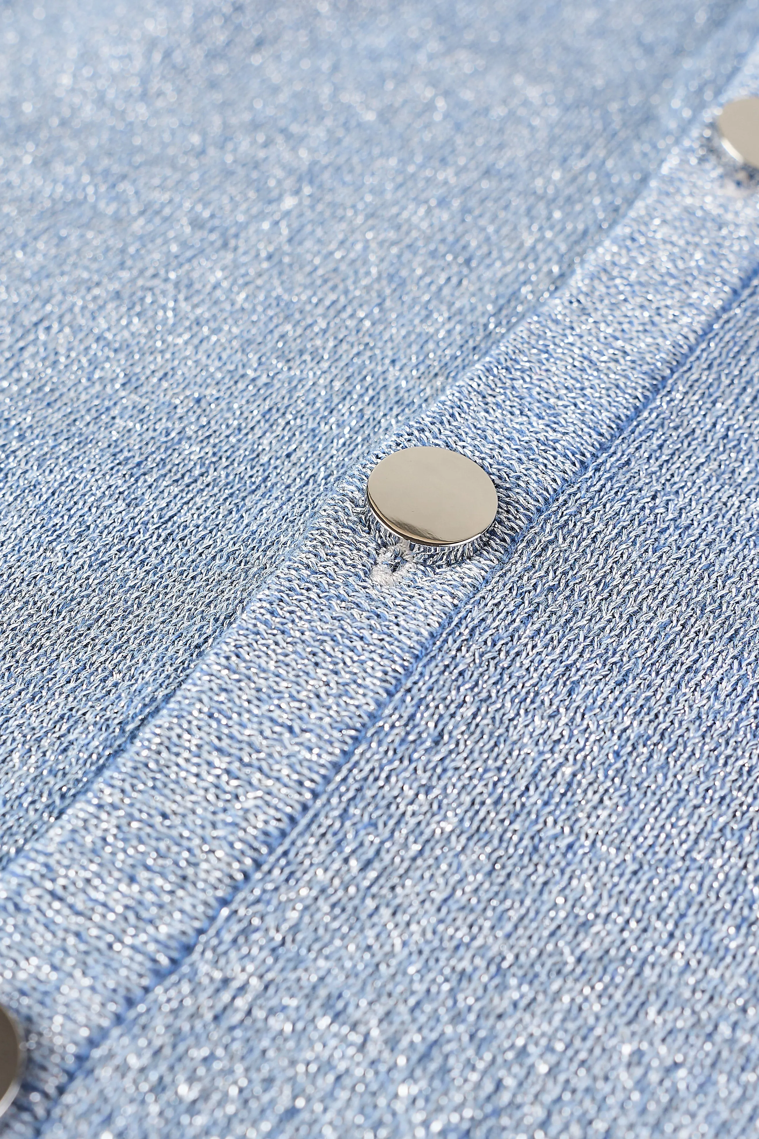 Silver Blue Merino Poncho - Blue Multi