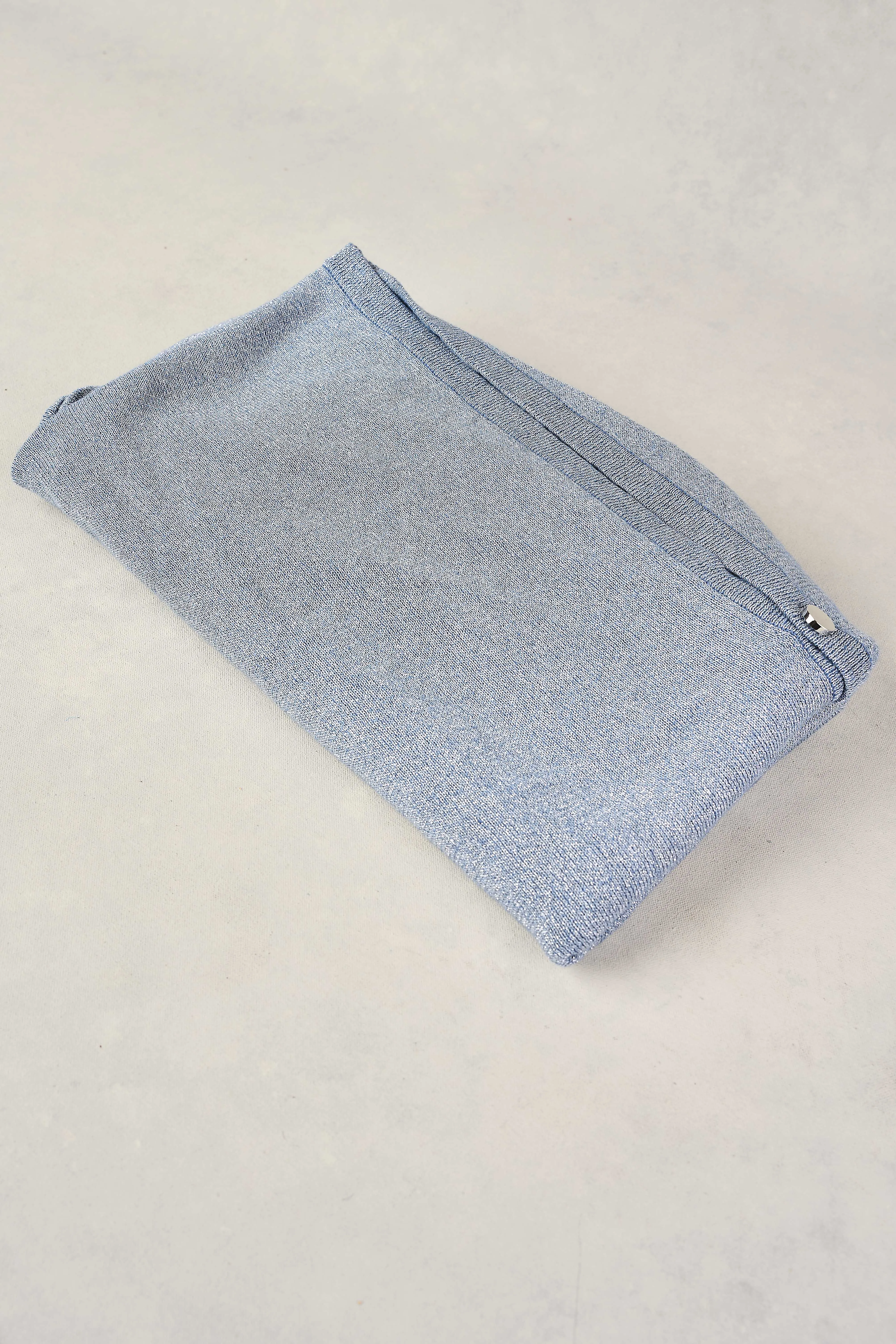Silver Blue Merino Poncho - Blue Multi