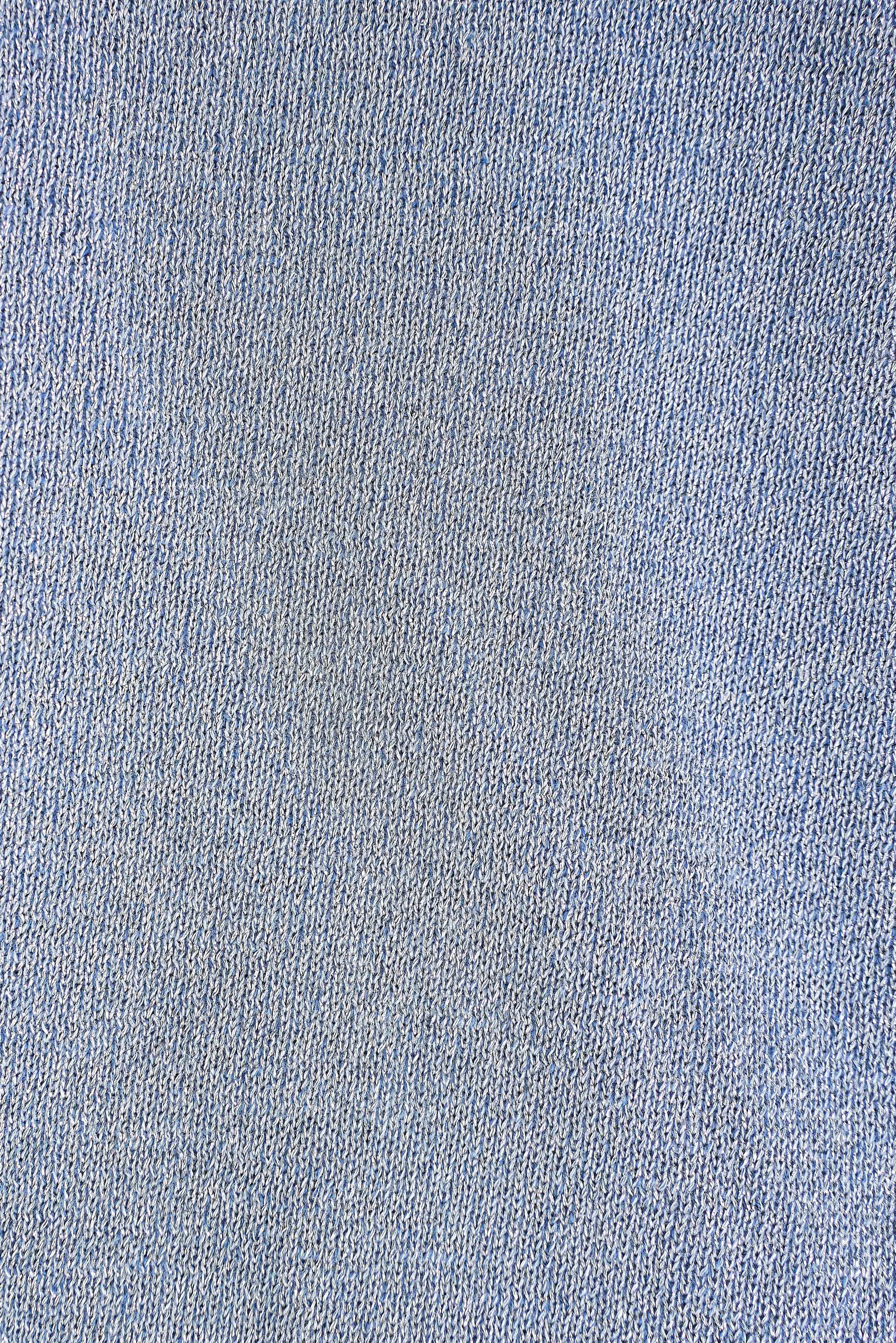 Silver Blue Merino Poncho - Blue Multi