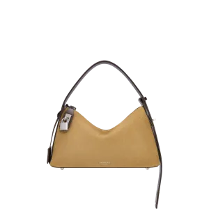 Silver Suede Hobo Bag
