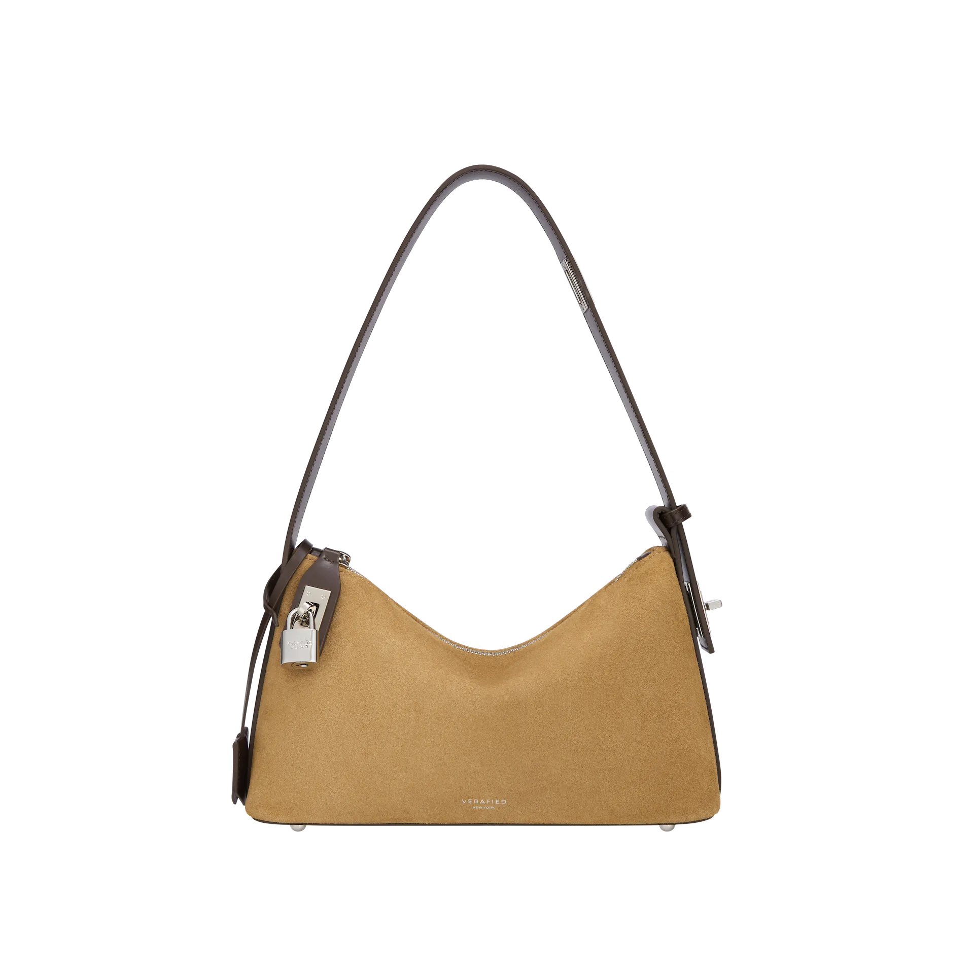 Silver Suede Hobo Bag