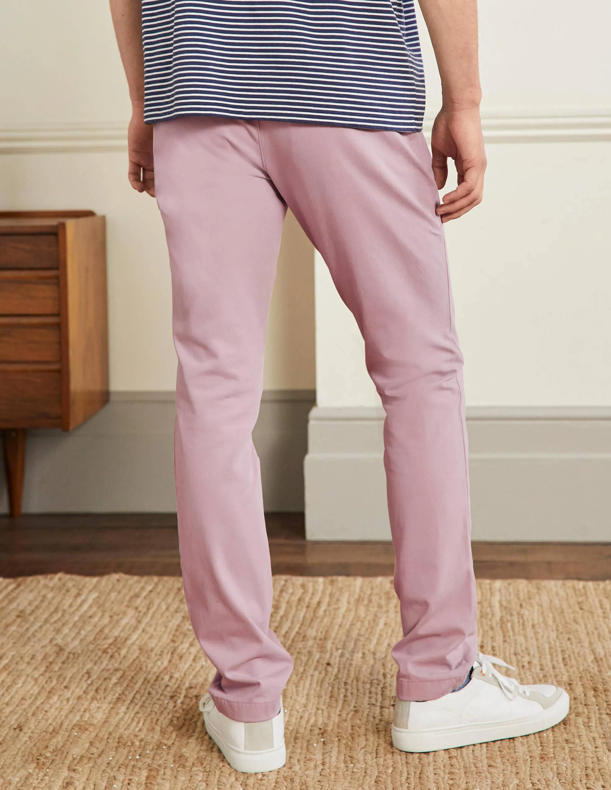 Slim Leg Chinos-Dusky Pink