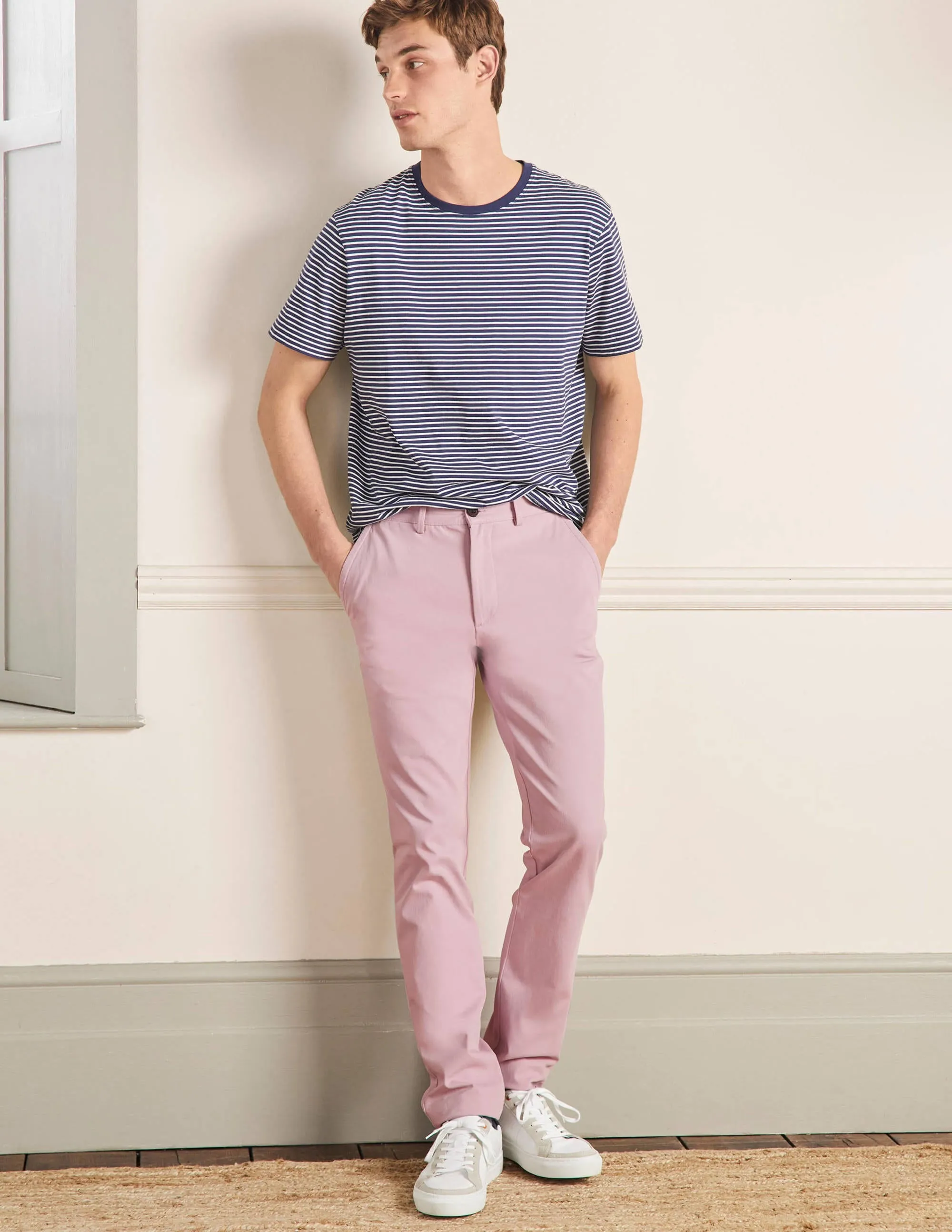Slim Leg Chinos-Dusky Pink