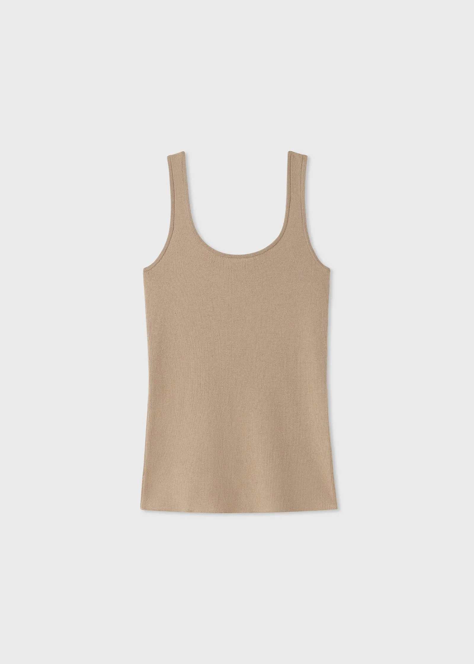 Sweater Tank in Fine Cashmere - Taupe