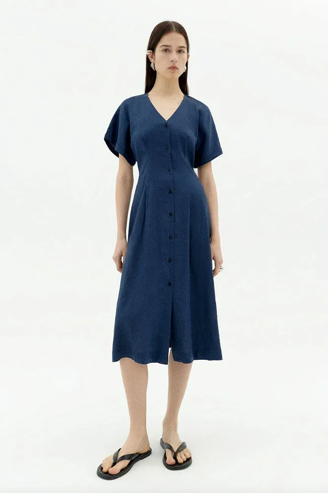 Thinking Mu Laura Indigo Hemp Dress