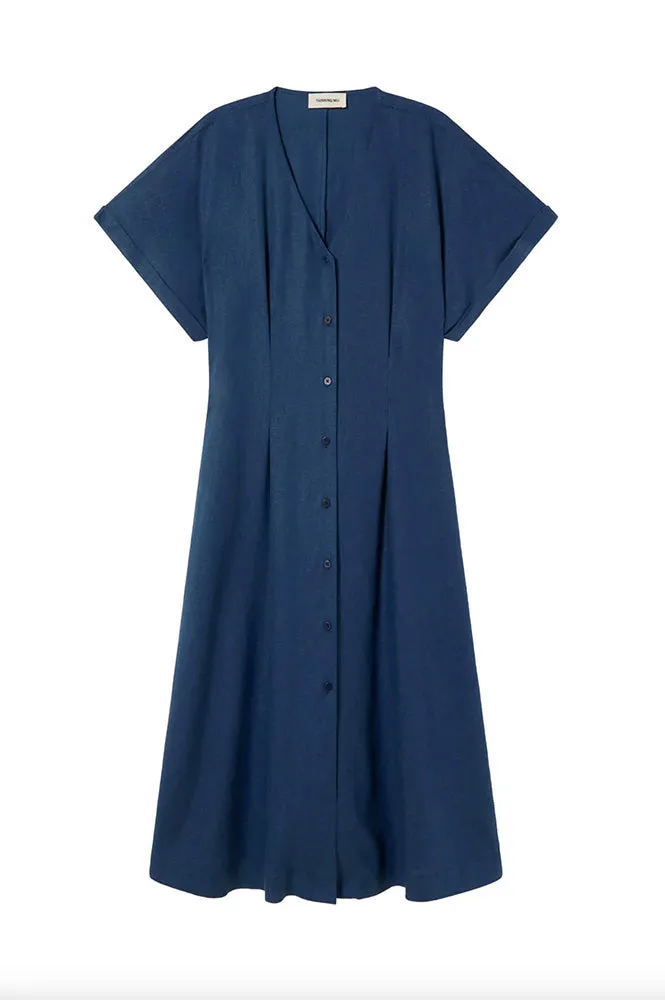 Thinking Mu Laura Indigo Hemp Dress