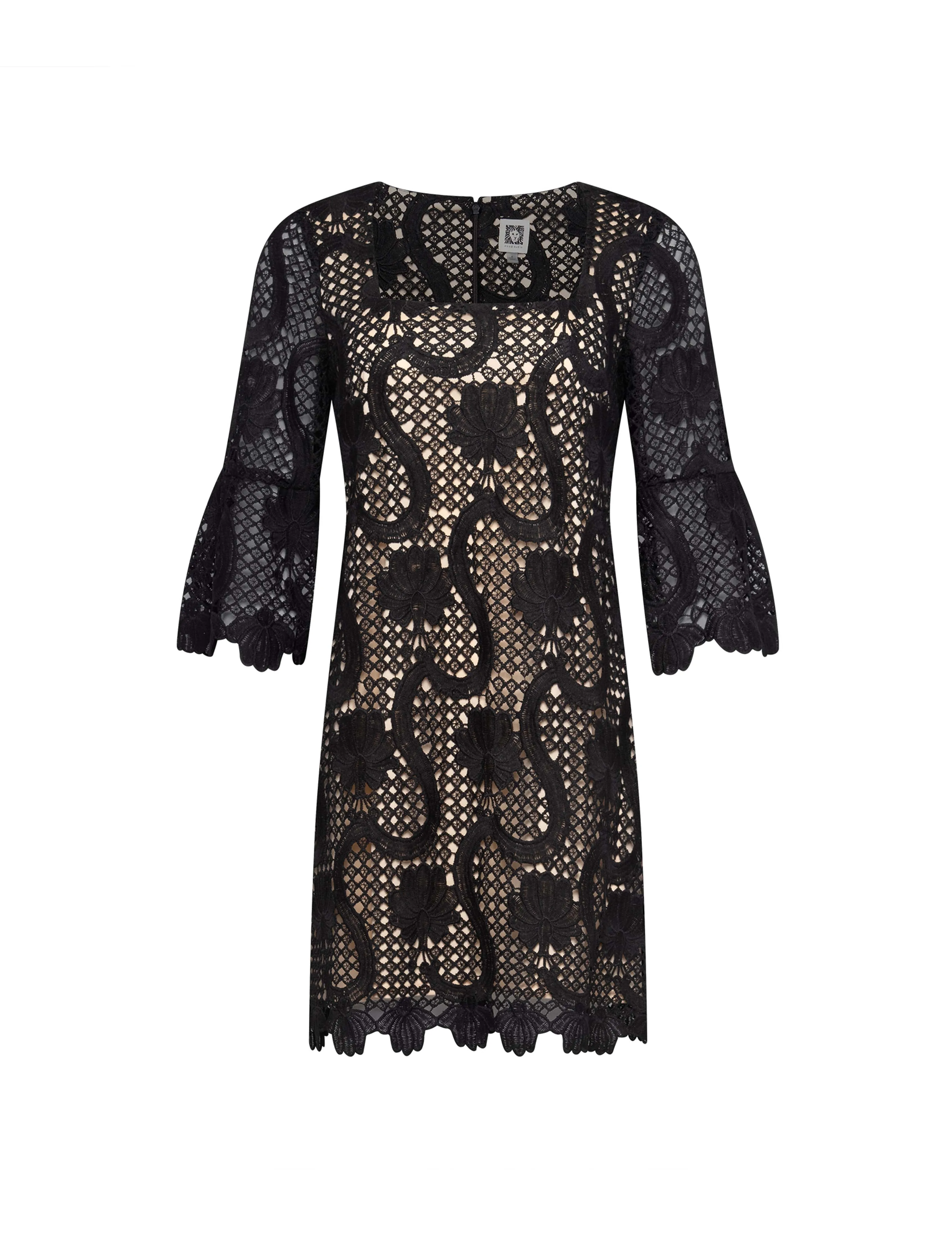 Three Quarter Bell Sleeve Shift Dress