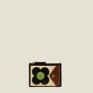 Two Way Coin Purse - Flower Applique Multi