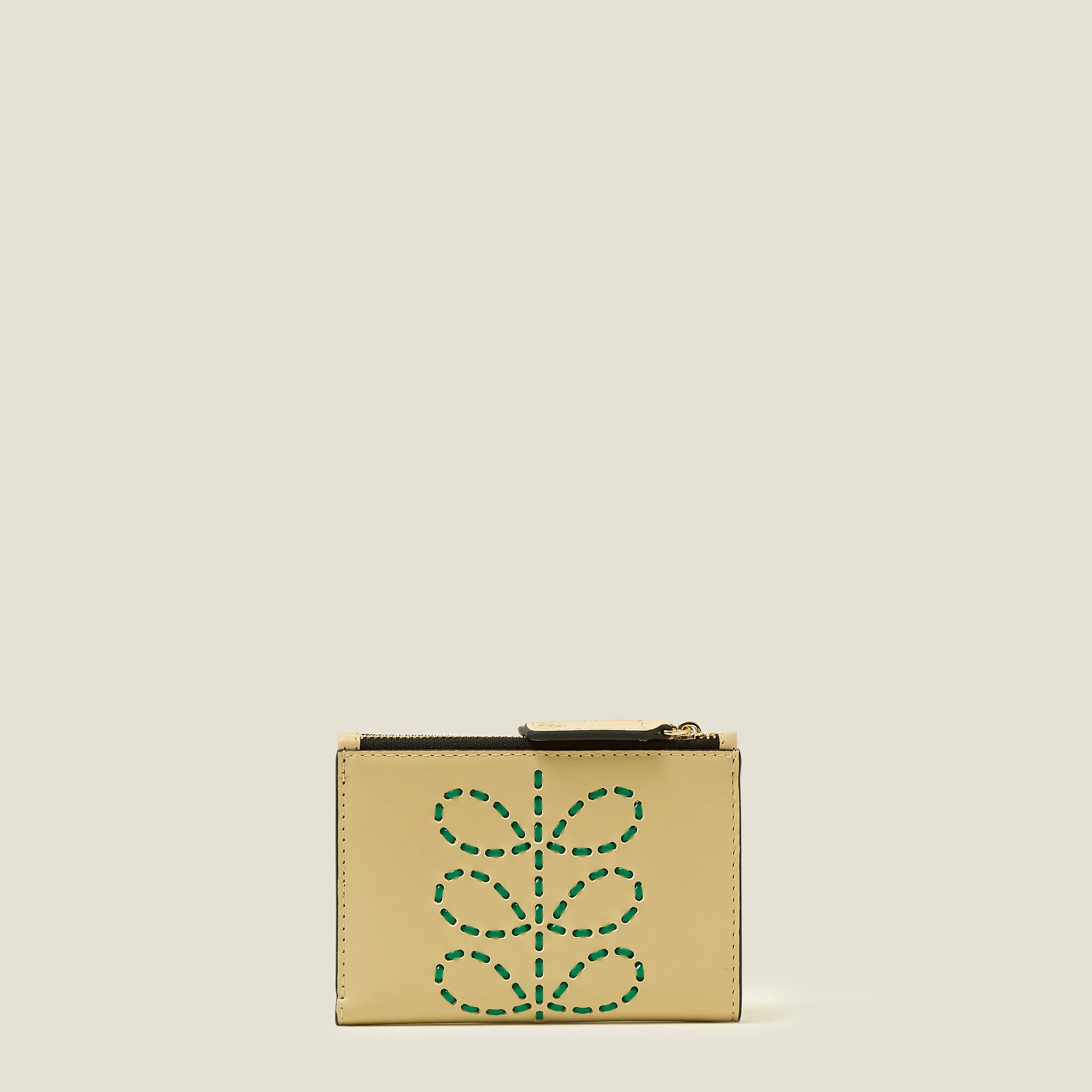 Two Way Coin Purse - Whipstitch Stem Cream