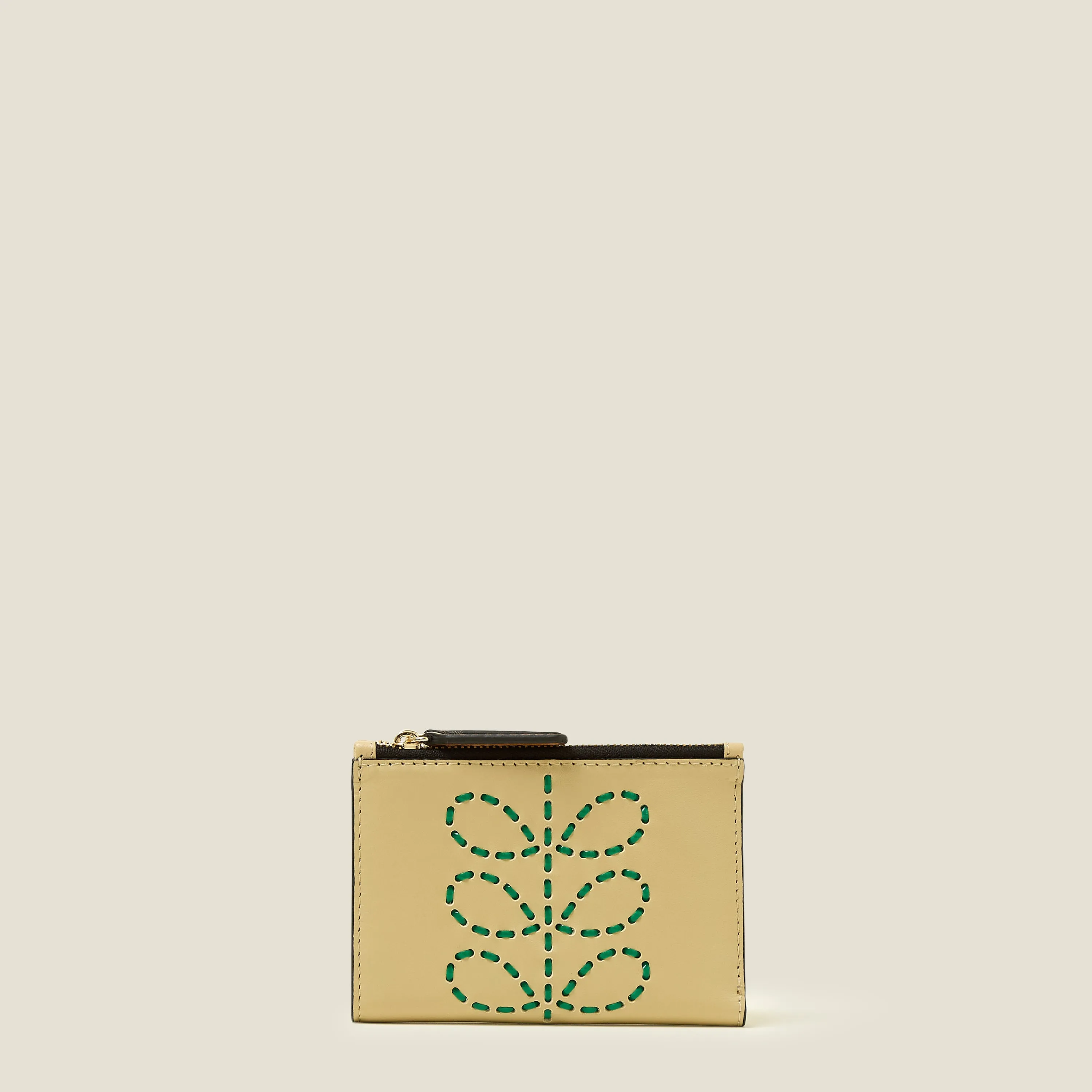 Two Way Coin Purse - Whipstitch Stem Cream