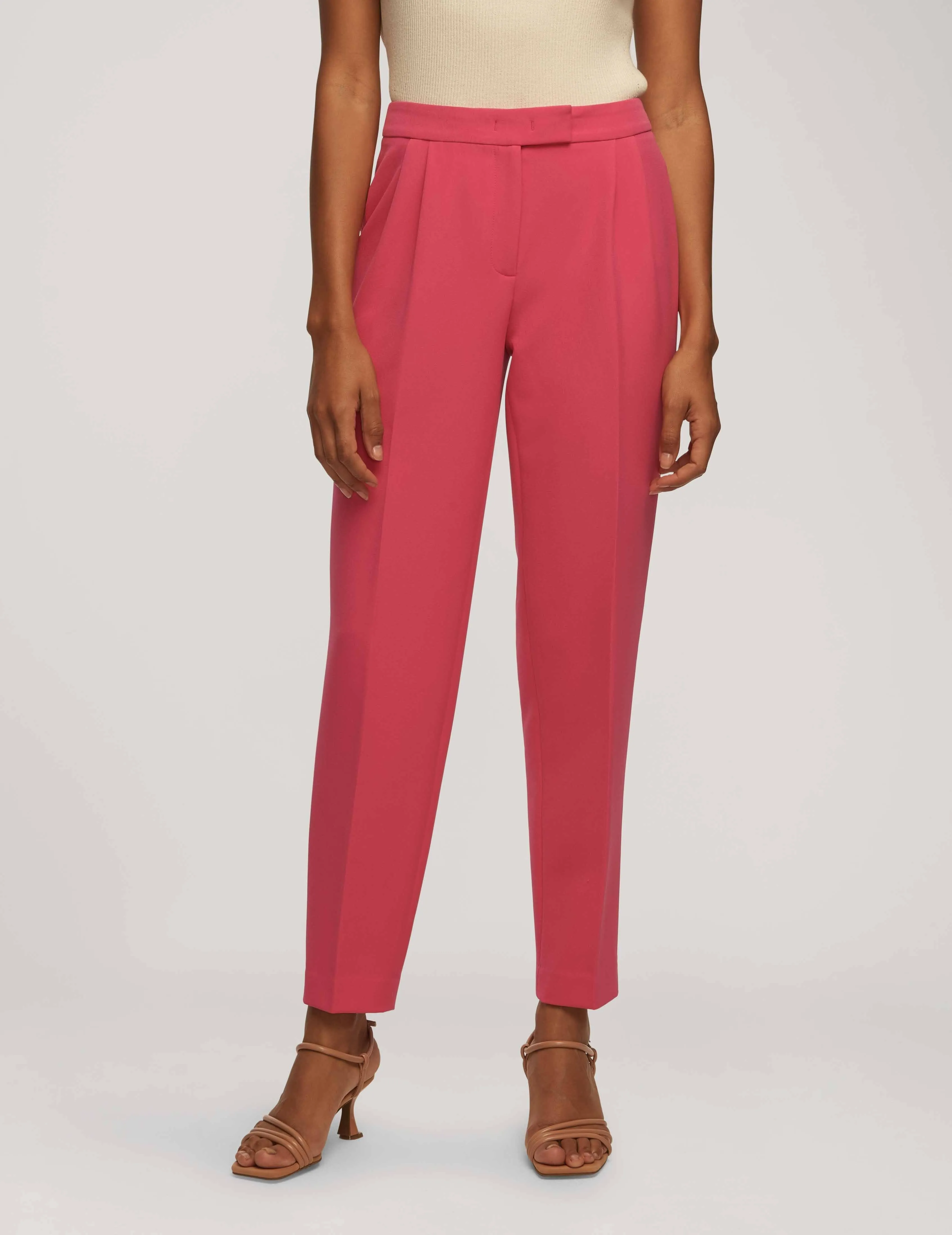 Urban Stretch Fly Front High Rise Pleated Pant- Sale