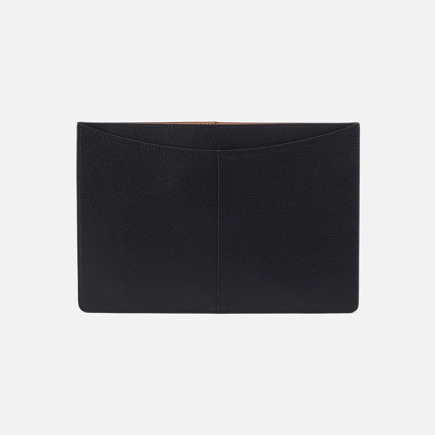 Vida Laptop Sleeve in Micro Pebbled Leather - Black