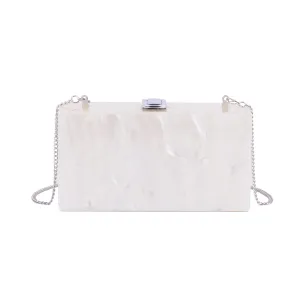 White Acrylic Clutch