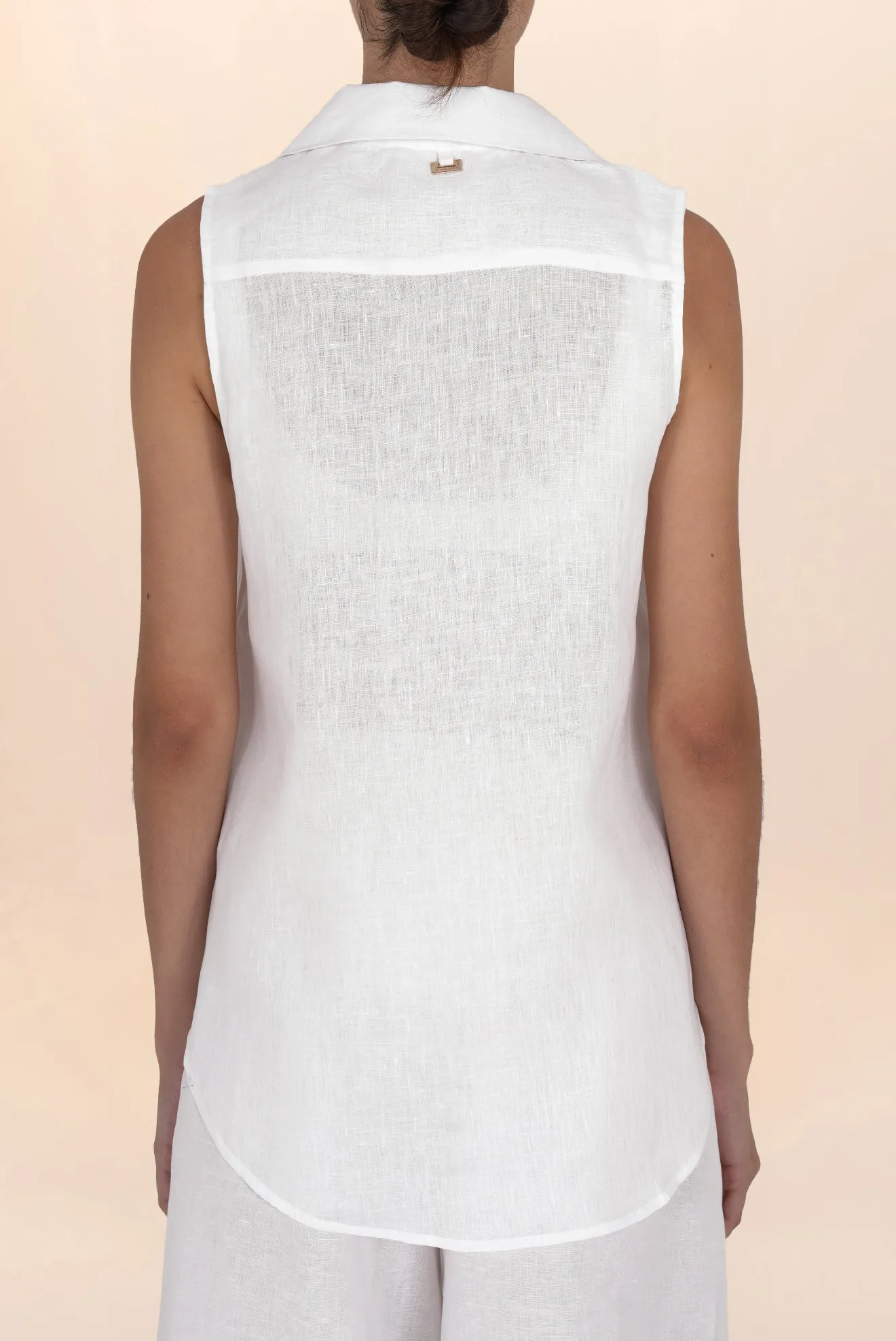 White Linen Button Shirt